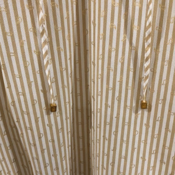 Michael kors blouse brown, gold, beige stripes, large - Picture 5 of 6